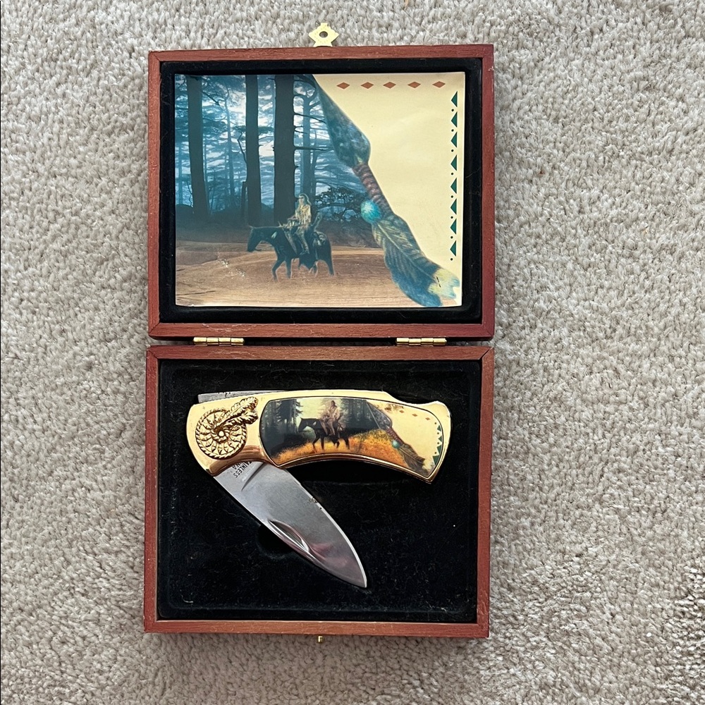 Gold and Silver Folding Knife